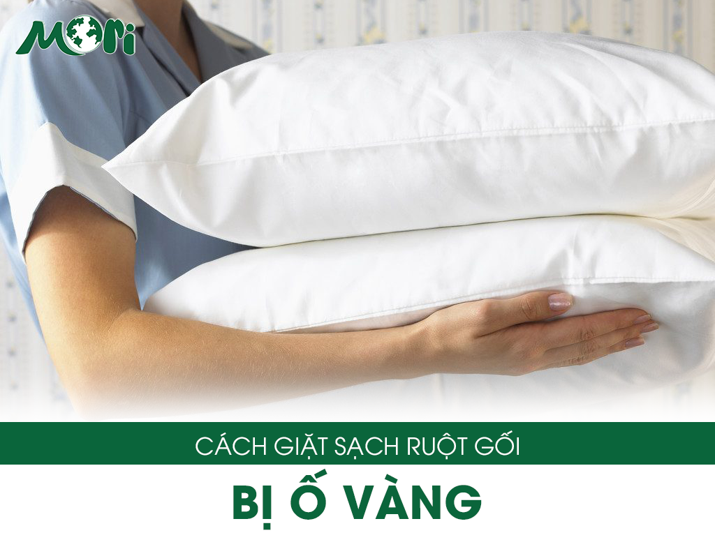 Cách giặt sạch ruột gối bị ố vàng