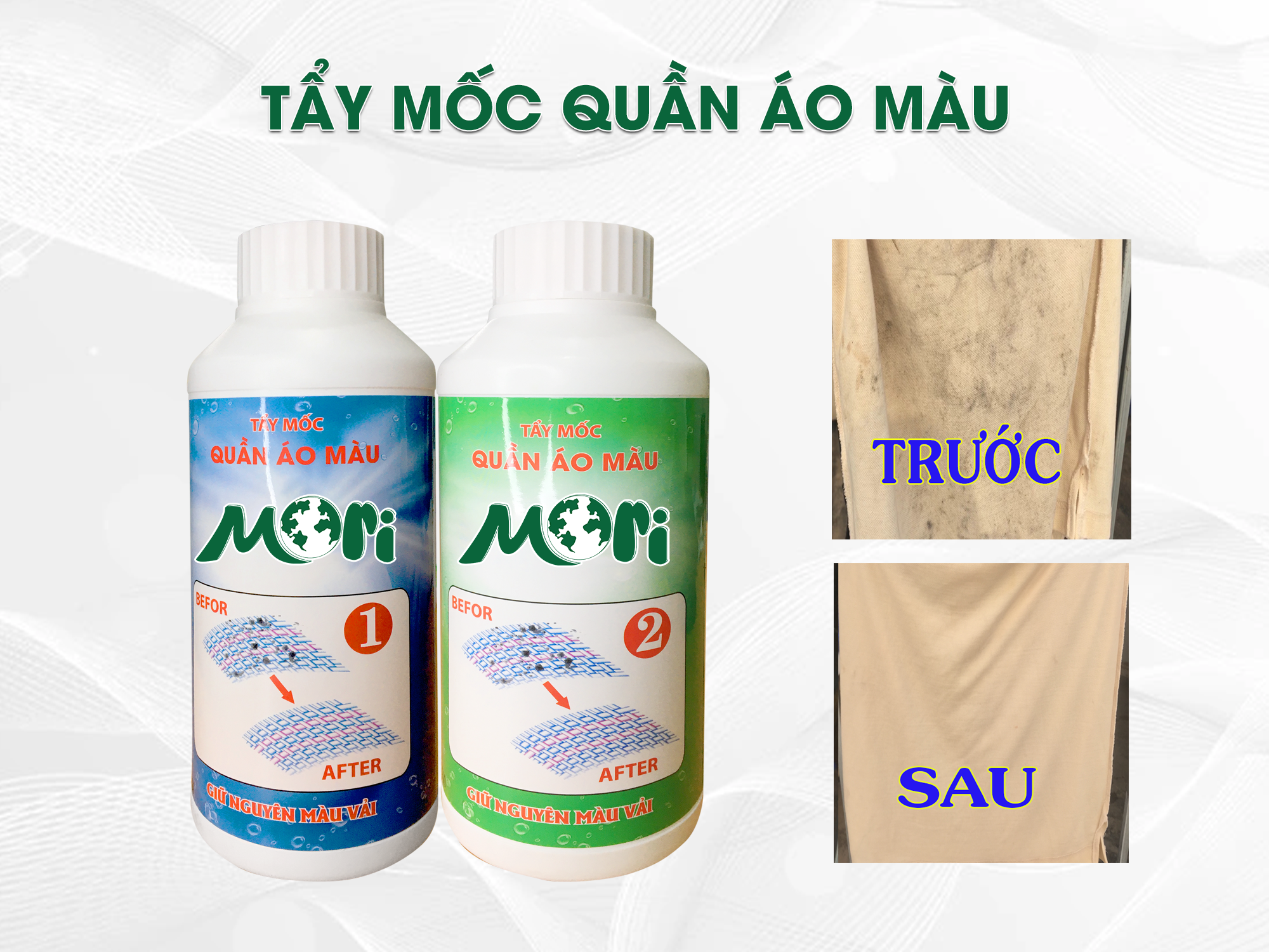Tẩy mốc quần áo màu Mori có tốt không?