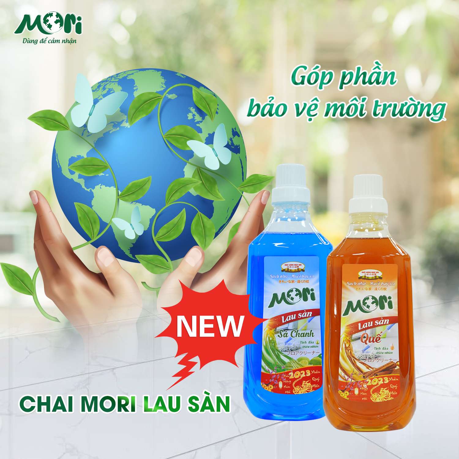 Thay đổi mẫu mã và bao bì nước lau sàn Mori