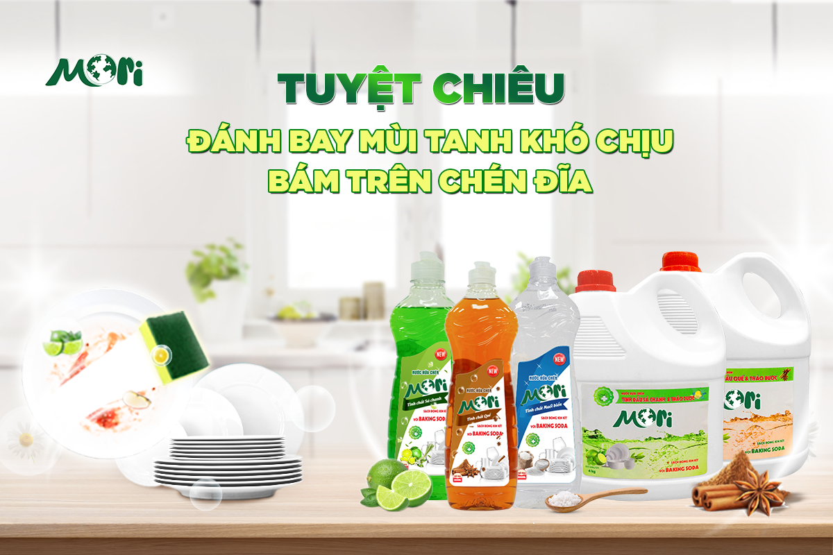 TUYỆT CHIÊU ĐÁNH BAY MÙI TANH KHÓ CHỊU BÁM TRÊN CHÉN ĐĨA