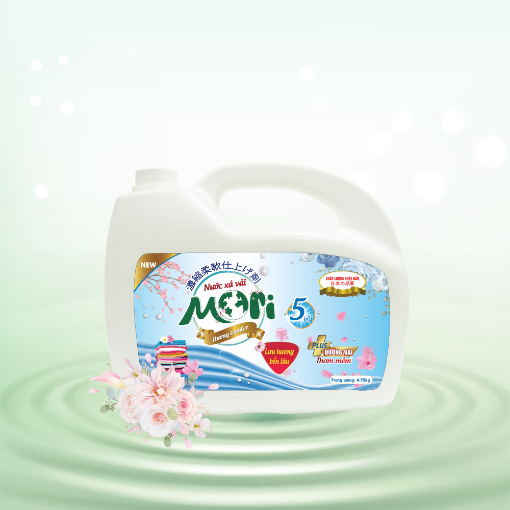 Nước xả vải Mori hương Comfor can 4.75kg